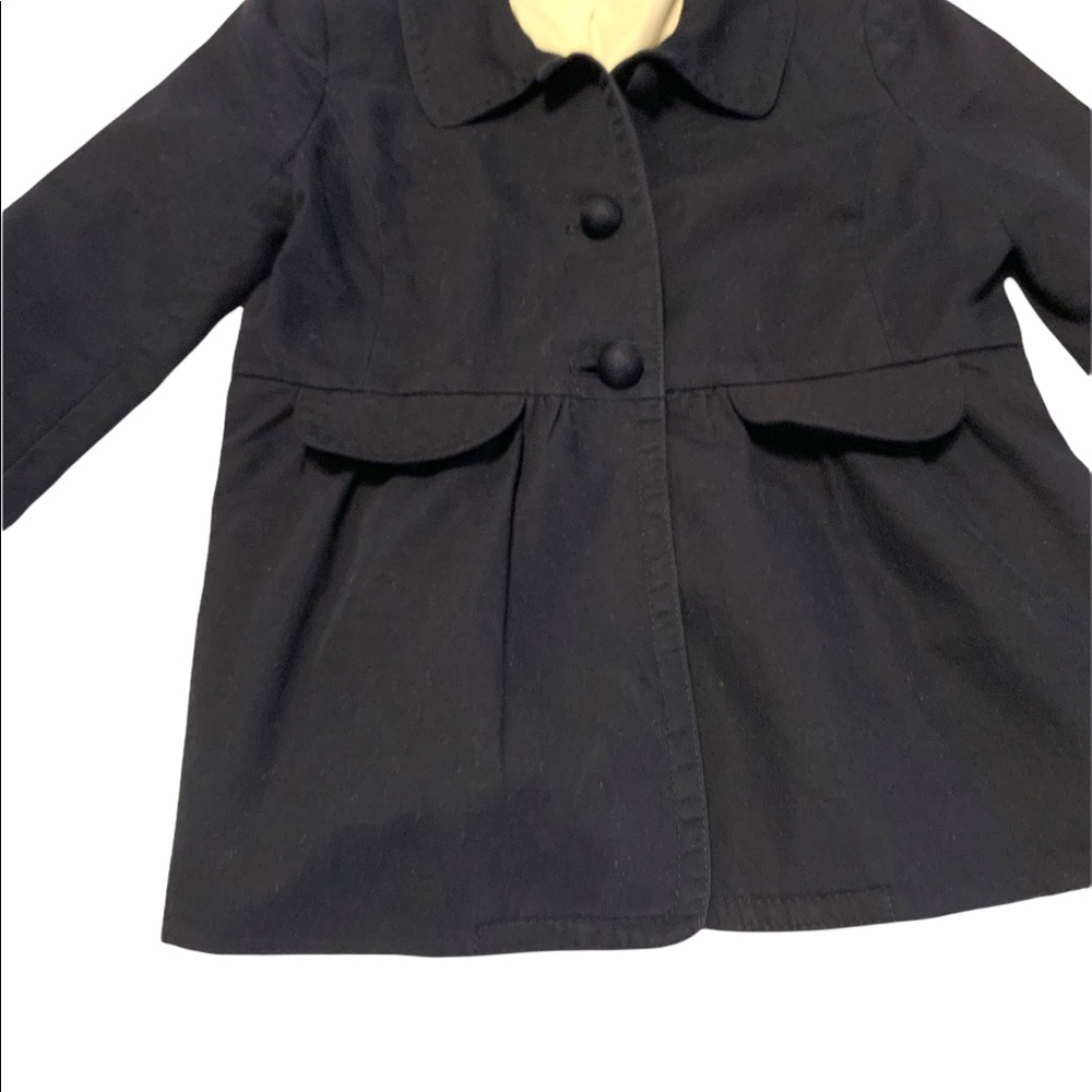 J.Crew Navy Blue Long Sleeve Button Down Pocket Pleated 100% Cotton Blazer-6 - Picture 4 of 9
